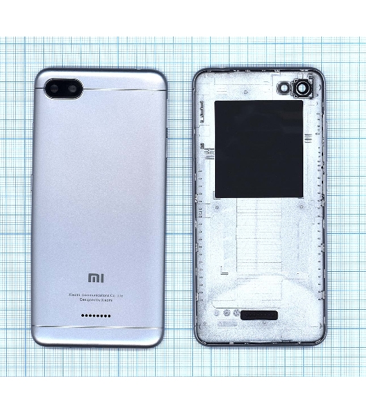 Задняя крышка для Xiaomi Redmi 6A серая