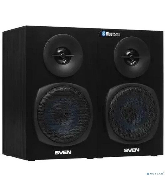 Акустическая система 2.0 SVEN SPS-576 черные (2x4W, Bluetooth, дерево)
