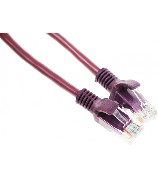Патч-корд UTP Cablexpert cat.5e, 0.25м, литой, многожильный, фиолетовый