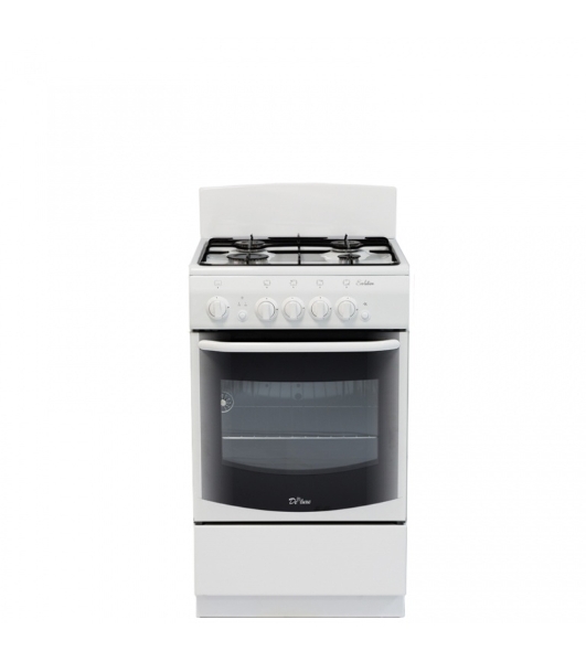 Плита газовая De Luxe 5040.36Г (КР) белый, конфорок 4 шт, духовка 43 л, 50 см x 85 см x 50 см