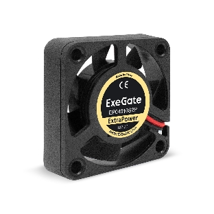Вентилятор для корпуса ExeGate ExtraPower EP04010S2P черный, 40 мм, 7500 об/мин, 36 дБ, 2 pin