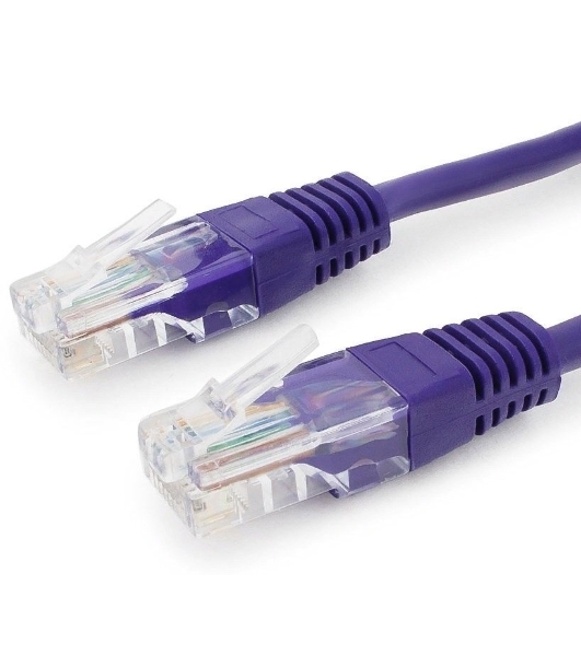 Патч-корд UTP Cablexpert cat.5e, 0.25м, литой, многожильный, фиолетовый