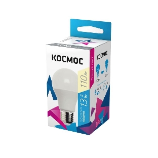 Лампа светодиодная Космос LED BASIC A60 13Вт 220В E27 3000К