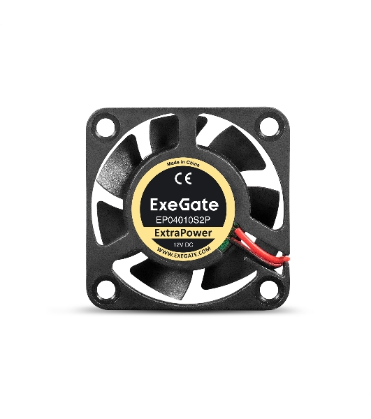Вентилятор для корпуса ExeGate ExtraPower EP04010S2P черный, 40 мм, 7500 об/мин, 36 дБ, 2 pin