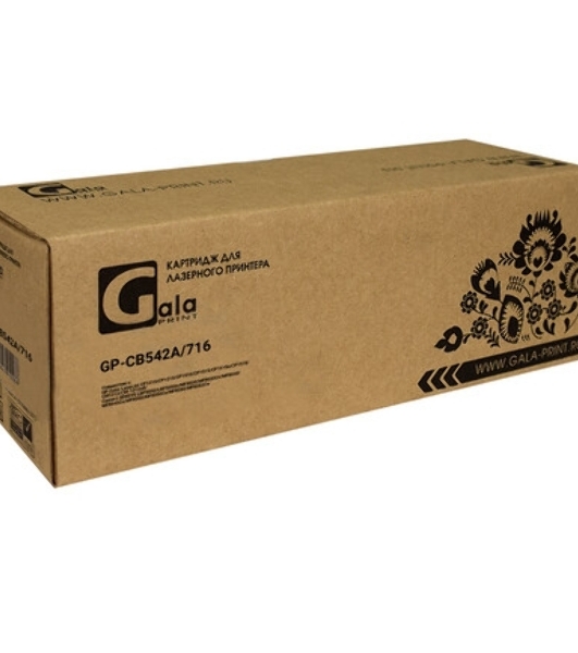 Картридж лазерный GalaPrint GP-CB542A/716 желтый (1400 стр) для HP Color LaserJet CP1210/CP1215/CP1510/CP1518/CM1300/1312 Canon Color Shot LBP 5050/5970/5975, MF-8030/8040/8050