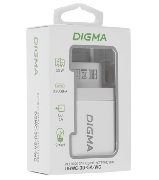 Сетевое зарядное устройство Digma DGW3C 3A PD черный