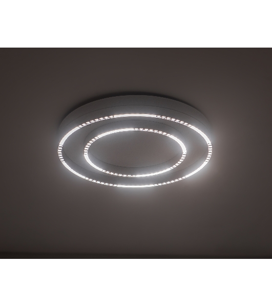 Потолочный светодиодный светильник Ambrella light FL5821 WH белый 55W 3000K/4200K/6400K D600*75 (без ПДУ)