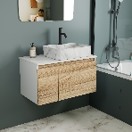 Комплект: тумба Bau Dream Blackwood 80, раковина прямоугольная BAU Cerama 48х37, мрамор, смеситель Hotel Dream Black, черный матовый, фото11