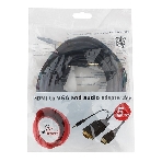 Кабель HDMI->VGA Cablexpert A-HDMI-VGA-03-5M, 19M/15M + 3.5Jack, медь, позол.разъемы, 5м, черный, пакет, фото8