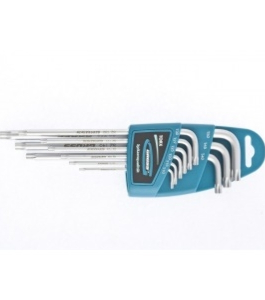 Набор ключей Gross 16407 имбусовых torx-tt 9шт: t10-t50 удлиненные s2 сатинированные