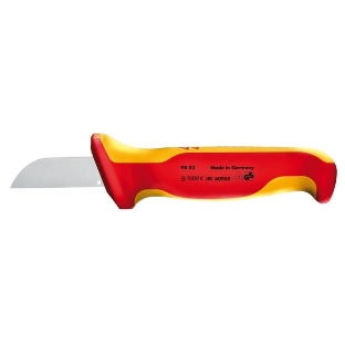 Нож кабельный KNIPEX 9852 1000V 180 мм электротехнический. инстументальная сталь,закаленная в масле.
