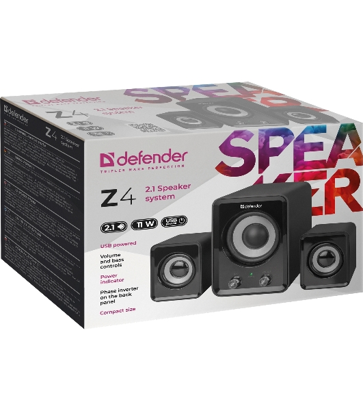 Акустическая система Defender Z4 2.1,11 вт., Питание от USB
