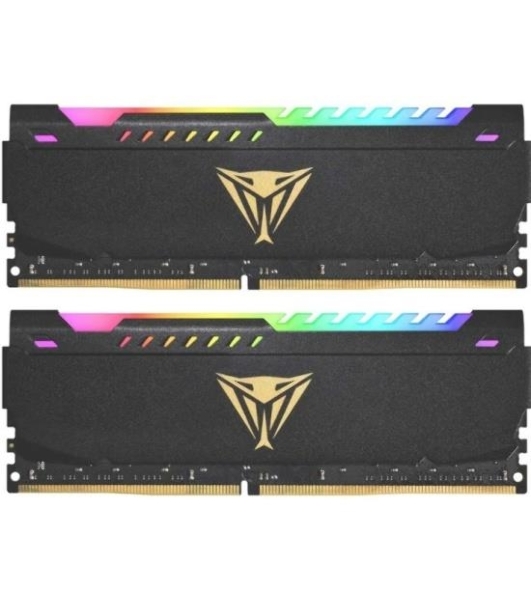 Оперативная память Patriot Viper Steel, DDR4, 32GB (2x16GB), 3600MHz, CL20, DIMM, с радиатором, RGB, черный