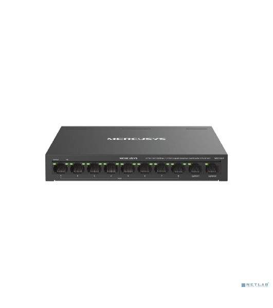 Коммутатор настольный Mercusys MS110CP с 8 портами PoE+ 10/100 Мбит/c и 2 гигабитными портами