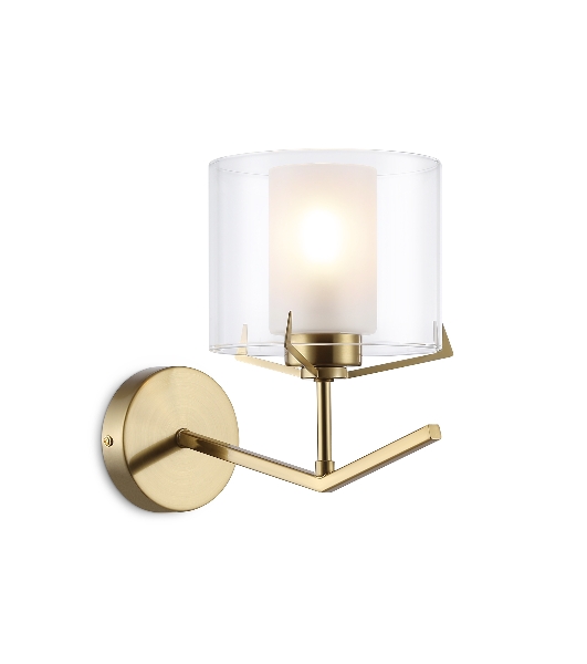 Настенный светильник Ambrella light LH57010 BS/FR латунь/белый матовый E14 max 40W 280*150*220