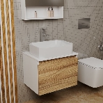 Комплект для ванной, 3 предмета (Тумба подвесная Bau Blackwood 60 + Раковина BAU Hotel 51х37, Смеситель высокий Hotel Still, нерж. сталь), фото6