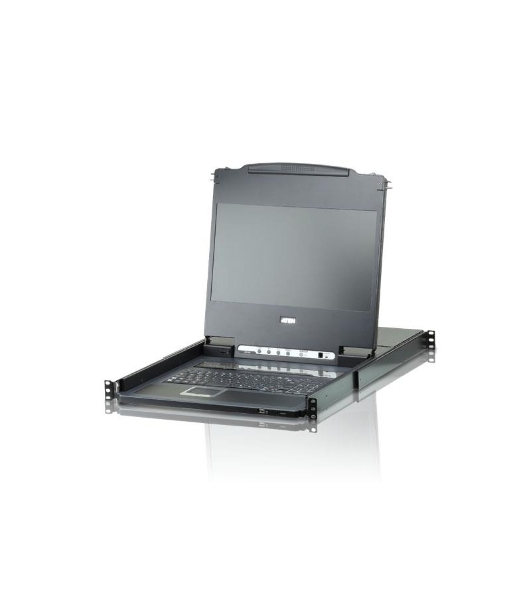 Квм переключатель ATEN Single Rail 8-Port DVI FHD LCD KVM Switch