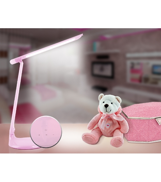 Настольная светодиодная лампа с ночником Ambrella light DE551 PI розовый LED 3000-6400K 8W