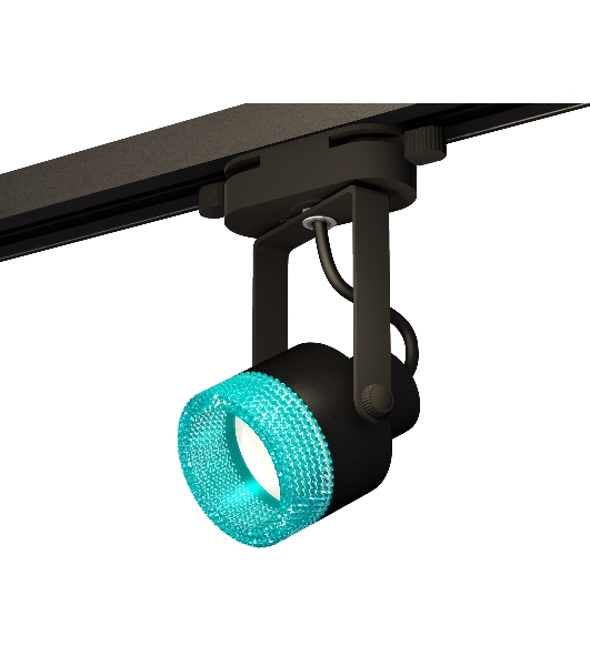 Светильник Ambrella light XT6602063 PBK/BL черный полированный/голубой MR16 GU10 (C6602, N6153)