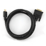 Кабель HDMI-DVI Cablexpert CC-HDMI-DVI-6, 19M/19M, single link, медь, позол.разъемы, экран, 1.8м, черный, пакет, фото4