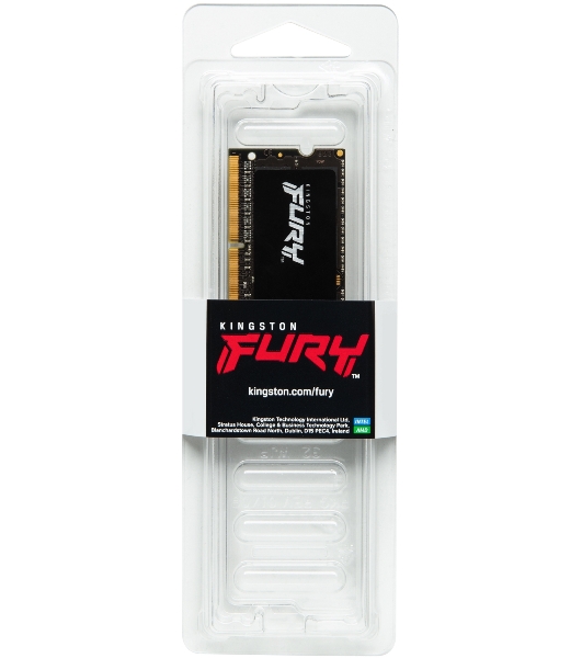 Оперативная память Kingston Fury Impact, DDR4, 16GB (1x16GB), 3200MHz, CL20, SO-DIMM