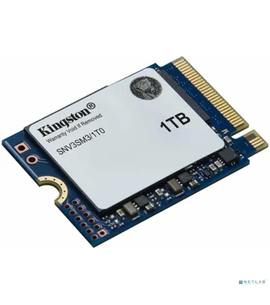 Накопитель SSD Kingston NV3, 1000Gb, M.2(22x30мм), NVMe, PCIe 4.0 x4, 3D TLC, R/W 6000/4000Mb/s, TbW 320, DWPD 0.2 (60 мес)