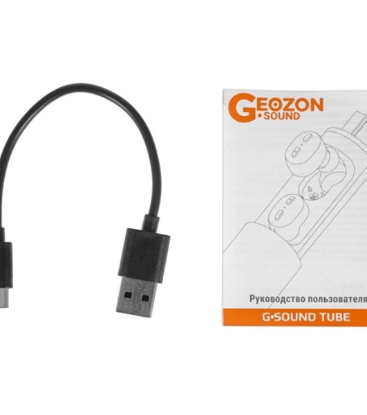 Наушники TWS GEOZON Track черный, внутриканальные, Bluetooth, до 4 ч