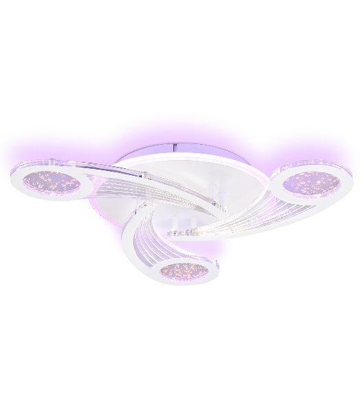 Потолочный светодиодный светильник FA4475/3 WH белый 66W 3000K+BL/4200K+PU/3000K+6400K D560*75 (ПДУ ИК)