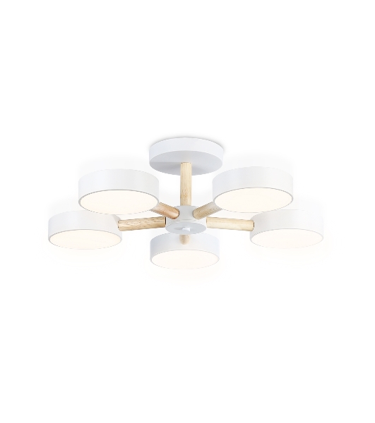 Светильник Ambrella light FL4825/5 WH белый 3000K-6400K 65W D580*160 (ПДУ ИК)