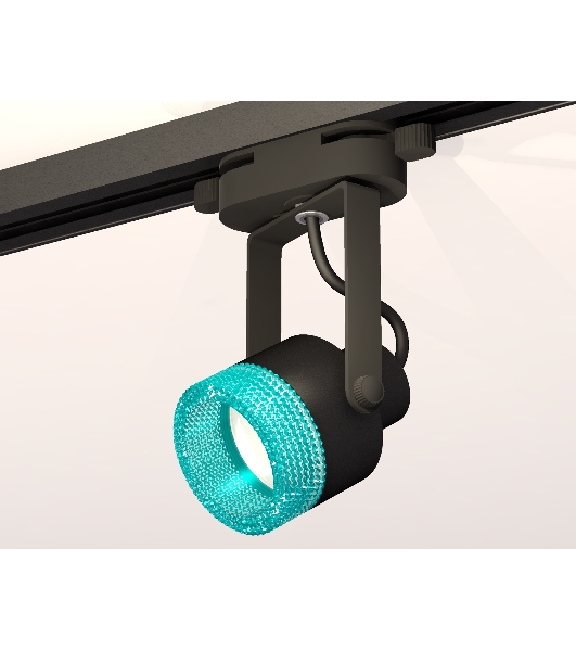 Светильник Ambrella light XT6602063 PBK/BL черный полированный/голубой MR16 GU10 (C6602, N6153)