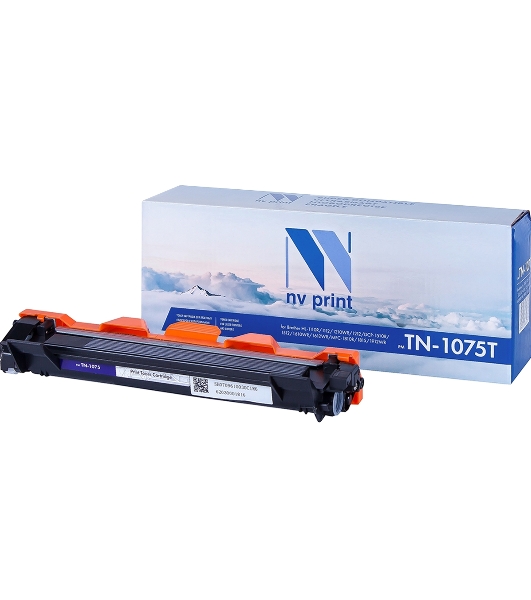 Картридж NVPrint NV-TN1075T (тип TN-1075) Black черный, 1000 стр., для Brother HL-1110R/1112/1210WR/1212/DCP-1510R/1512/1610WR/1612WR/MFC-1810R/1815/1912WR