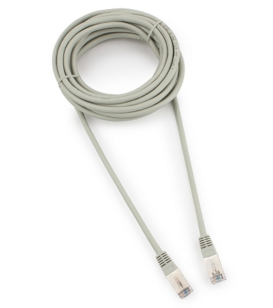 Патч-корд FTP Cablexpert cat.5e, 5м, литой, многожильный серый