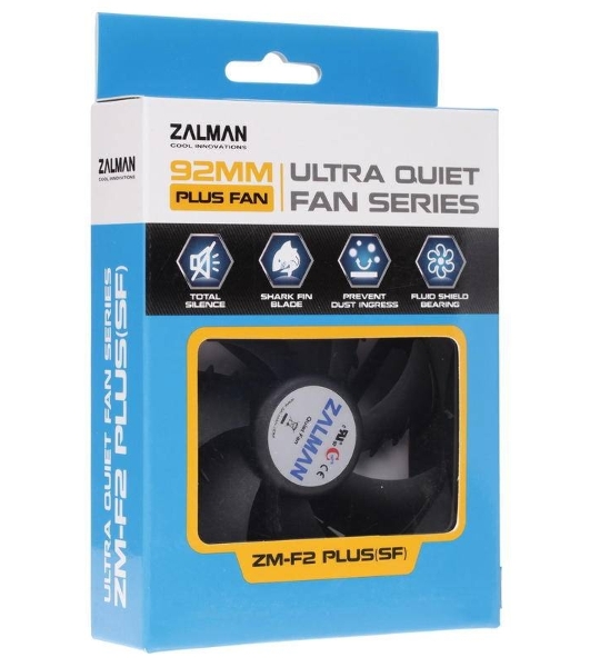 Вентилятор для корпуса Zalman ZM-F2 PLUS (SF) черный, 92 мм, 1500 об/мин, 23 дБ, 3 pin