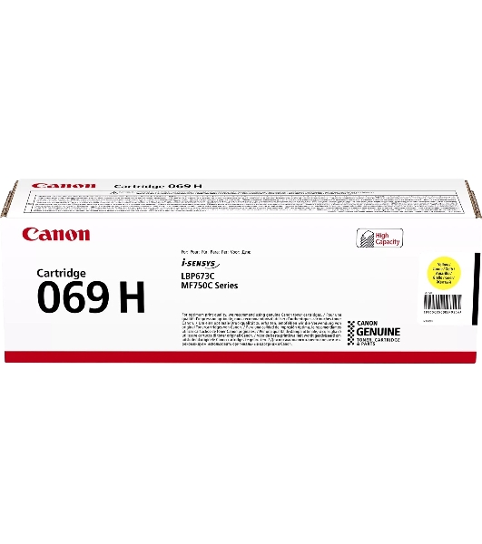 Картридж лазерный Canon 069HY (5095C002/004) желтый (5500 стр. повышенной емкости) для Canon MF752Cdw/754Cdw, LBP673Cdw