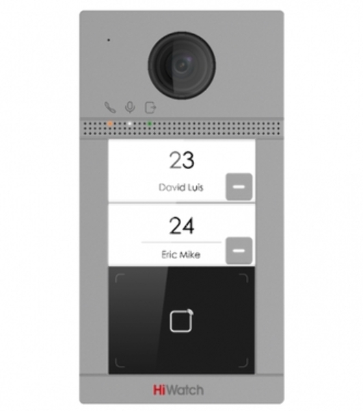 Вызывная IP панель HiWatch VDP-D4212W(B)/Flush - на двух абонентов с ИК-подсветкой и Wi-fi HiWatch
