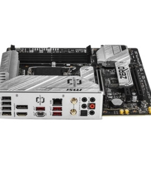 Материнская плата MSI B760M PROJECT ZERO,(Обратное подключение разъемов) LGA 1700, Intel B760, 4xDDR5, 4xSATA, 2xM.2, 1xPCIe 5.0 x16, 1xPCIe 4.0 x4, 1xPCIe x1, 1xHDMI, 1xDP, 3xUSB 3.2 Gen 2, 4xUSB 2.0, 1xUSB 3.2 Gen 2x2, 1x 2.5Gb LAN, 5x3.5 мм, 7.1, mATX