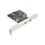 Контроллер ExeGate EXE-313 PCI-Ex4, 2*USB3.1 Type-C ext, разъем доп.питания (OEM), фото 1