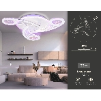 Потолочный светодиодный светильник FA4475/3 WH белый 66W 3000K+BL/4200K+PU/3000K+6400K D560*75 (ПДУ ИК), фото7
