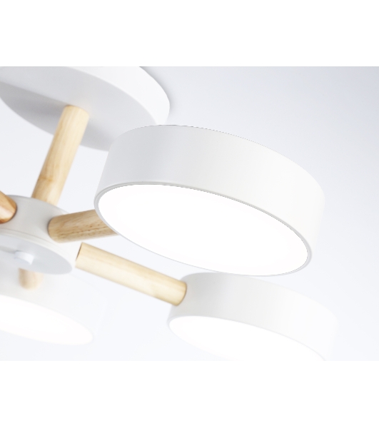Светильник Ambrella light FL4825/5 WH белый 3000K-6400K 65W D580*160 (ПДУ ИК)