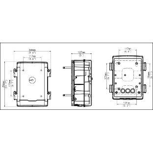 Монтажная коробка Uniview TR-JB12-IN для PTZ камер, 296мм x 244мм x 127мм, 2.5кг