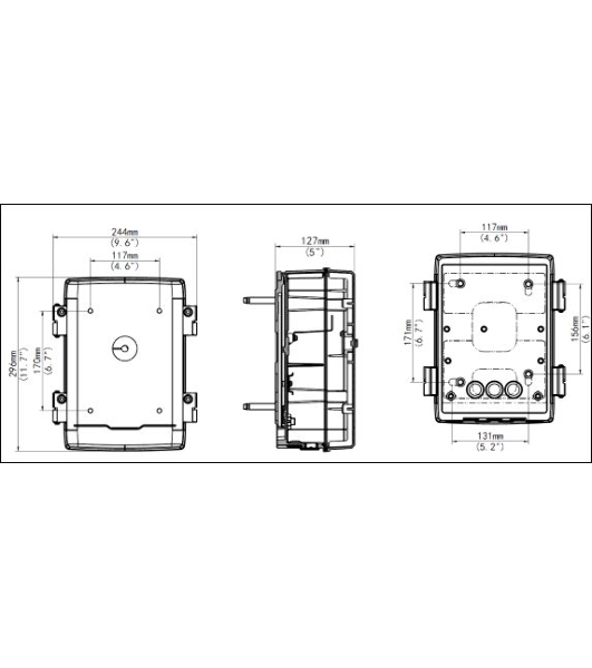 Монтажная коробка Uniview TR-JB12-IN для PTZ камер, 296мм x 244мм x 127мм, 2.5кг