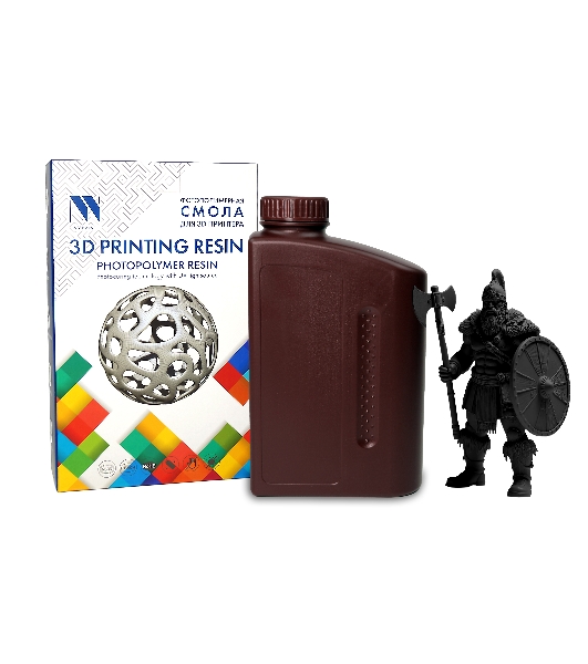 Фотополимерная смола NVPrint высокой детализации 14K Standard Resin черный для 3D печати 1 кг (бут)