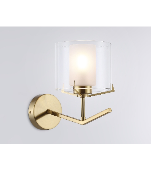 Настенный светильник Ambrella light LH57010 BS/FR латунь/белый матовый E14 max 40W 280*150*220
