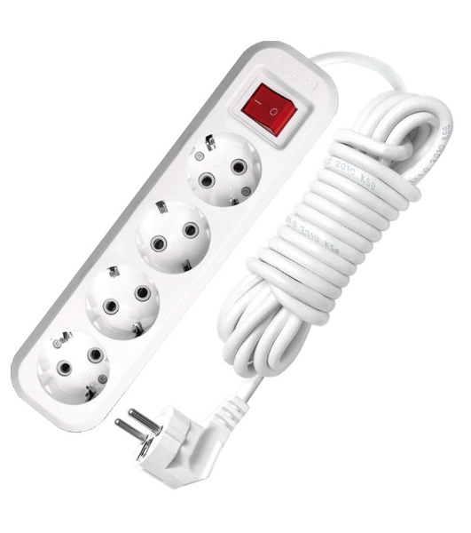 Удлинитель 4х5 м с заземл. 16А IP20 S-304 с выкл. ПВС 3х1 UNIVersal 9631991