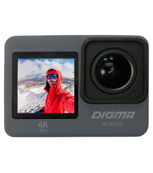 Экшн-камера Digma DiCam 870 серый