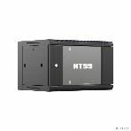 Шкаф настенный телекоммуникационный NTSS W 9U 600х450х500 мм, 2 профиля 19, дверь стеклянная, боковые стенки съемные, задняя стенка, разобранный, черный RAL 9005 NTSS-W9U6045GS-2BL, фото4