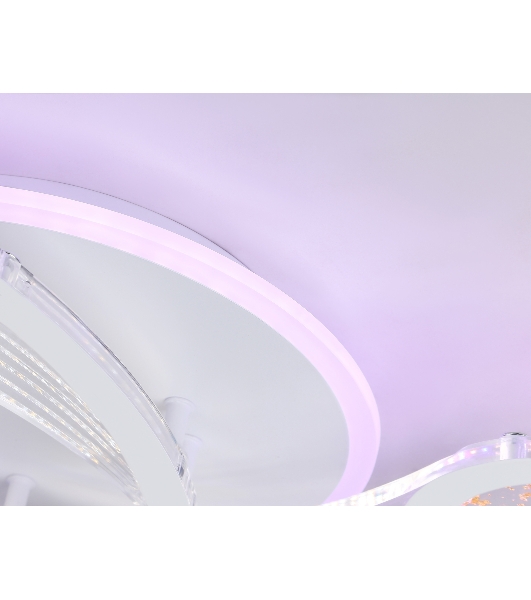 Потолочный светодиодный светильник FA4475/3 WH белый 66W 3000K+BL/4200K+PU/3000K+6400K D560*75 (ПДУ ИК)