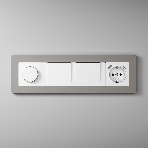 Рамка на 4 поста Split (дымчатый/белый, soft-touch) W0043067, фото6