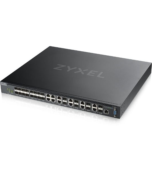 Коммутатор Zyxel XS3800-28 L2+ switch, 4xRJ-45: 1/2.5/5/10G, 8xCombo (SFP: 1/10G, RJ-45: 1/2.5/5/10G), 16xSFP +