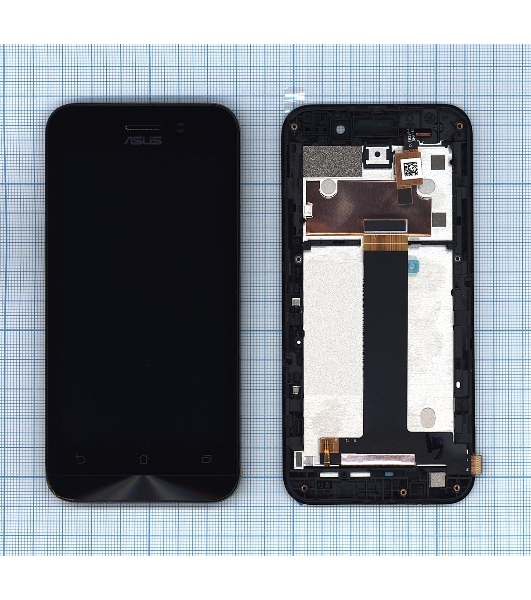 Дисплей для Asus ZenFone Go ZB450KL, черный с рамкой